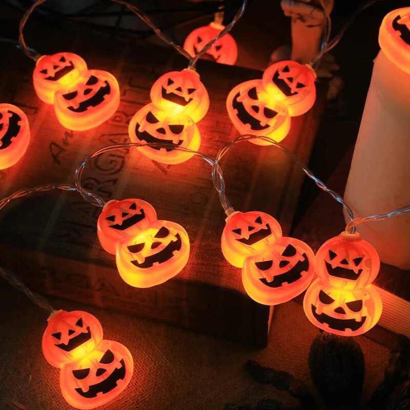 Halloween Led String Lights Orange - Luzes de Cordão LED de Halloween