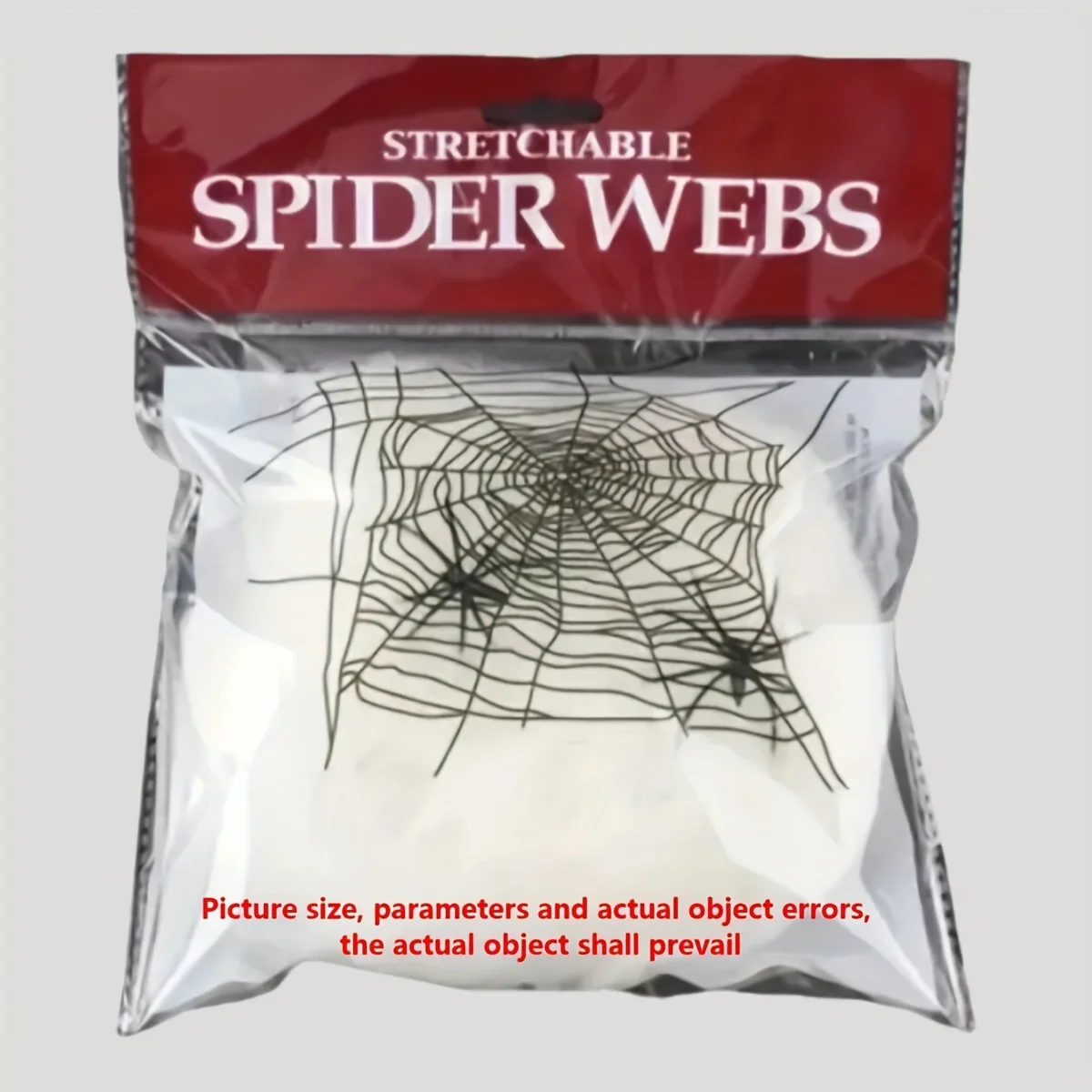 Spider Web Halloween Decoration - Teias de aranha elásticas com 2