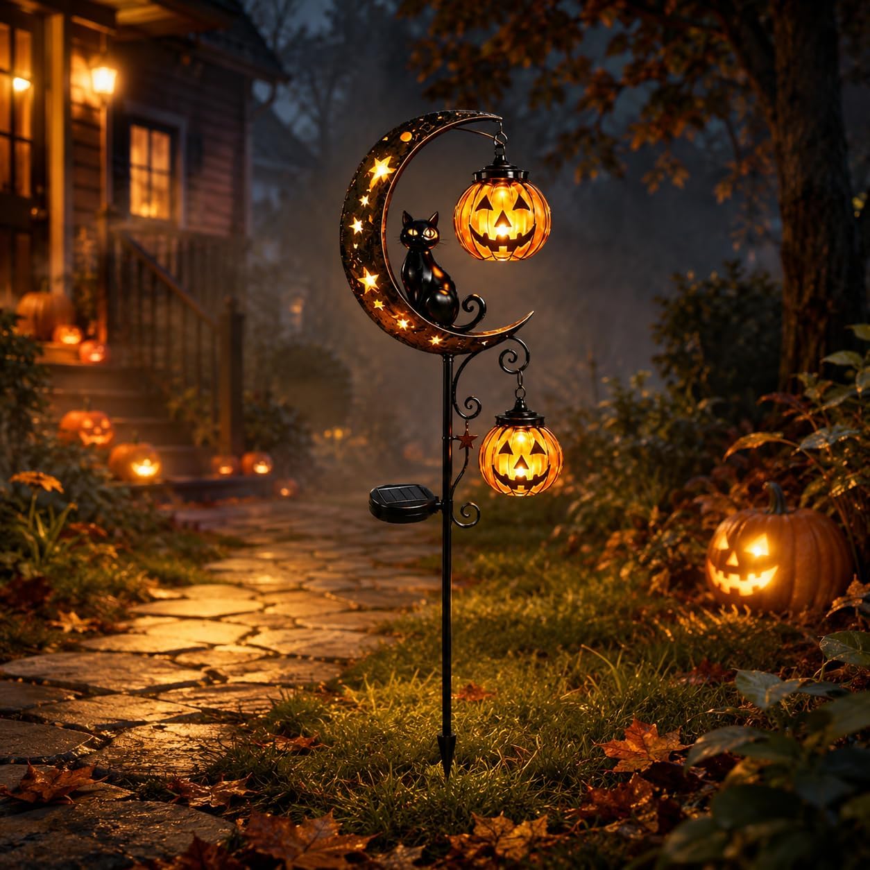 Halloween Pumpkin Decor Led - Luz de Jardim Solar de Halloween