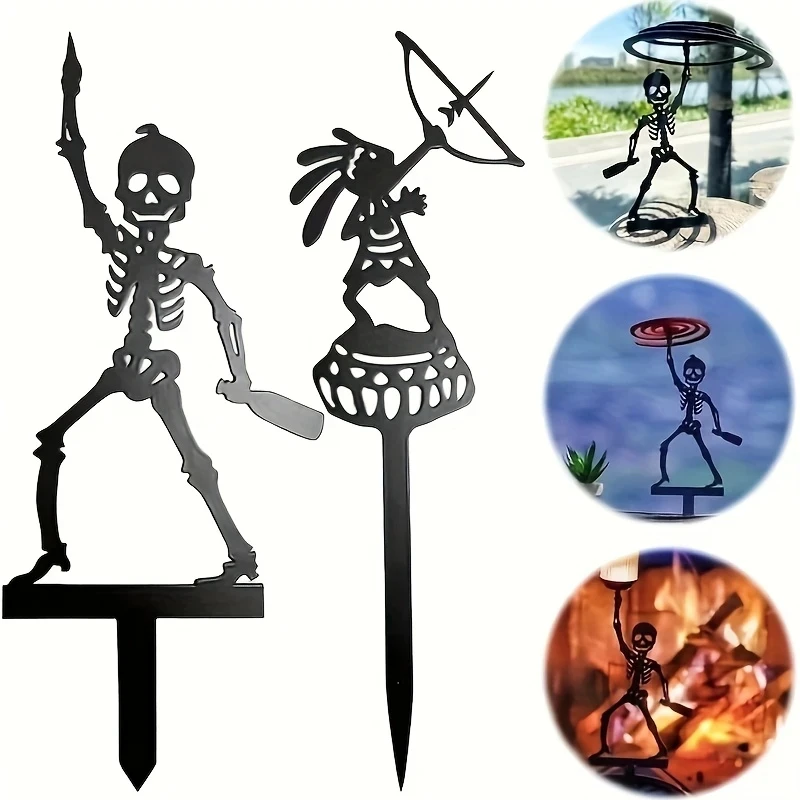 Halloween Skeleton Decoration - Suporte de Arqueria Metálico Portátil com