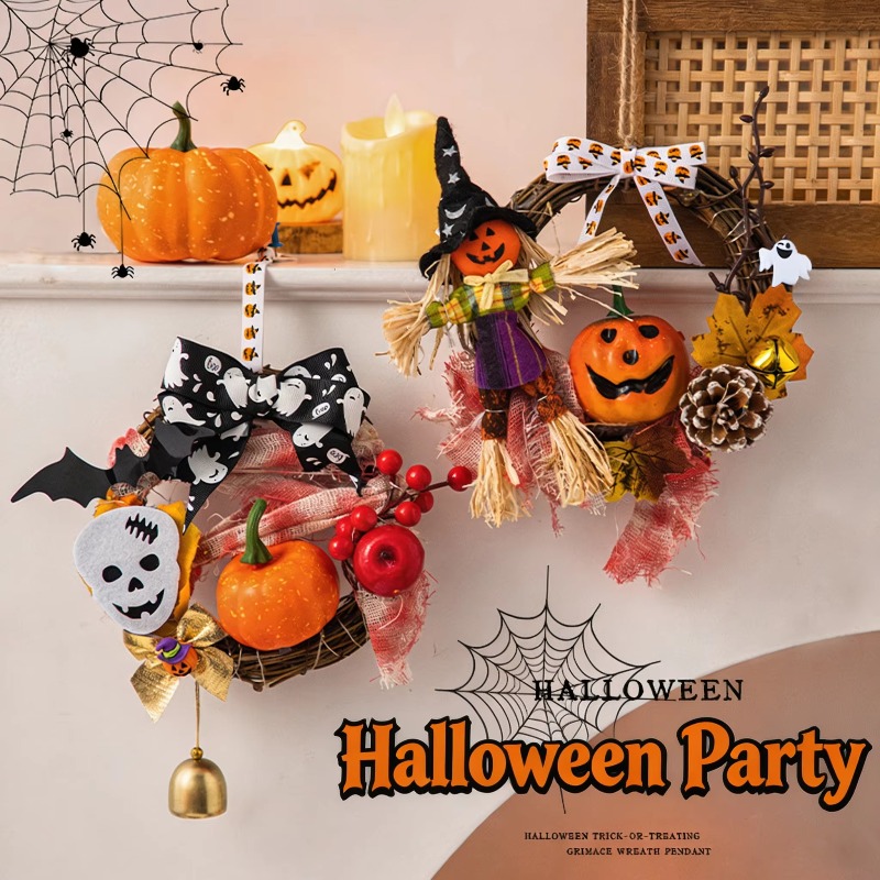 Halloween Pumpkin Decor Led - Kit de Guirlanda de Halloween DIY