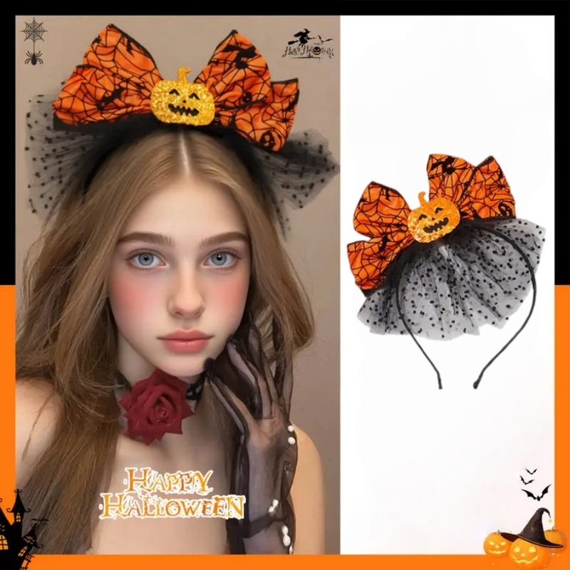 1 unidade Tiara de Abóbora de  - Spider Web Halloween Decoration avaliação e preço