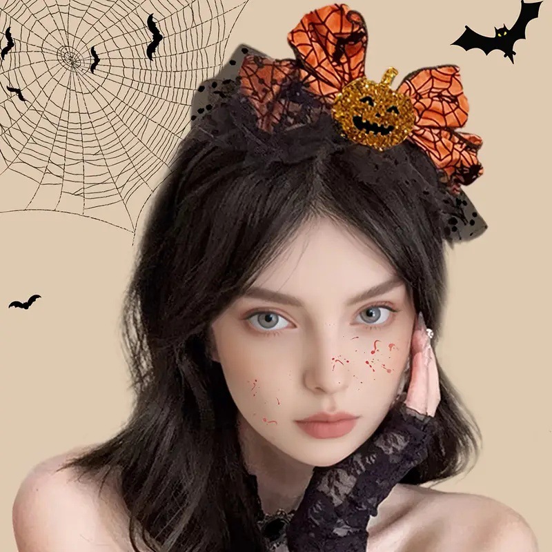 1 unidade Tiara de Abóbora de  - Spider Web Halloween Decoration avaliação e preço