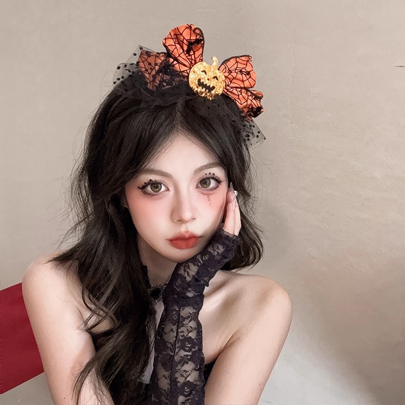 1 unidade Tiara de Abóbora de  - Spider Web Halloween Decoration avaliação e preço