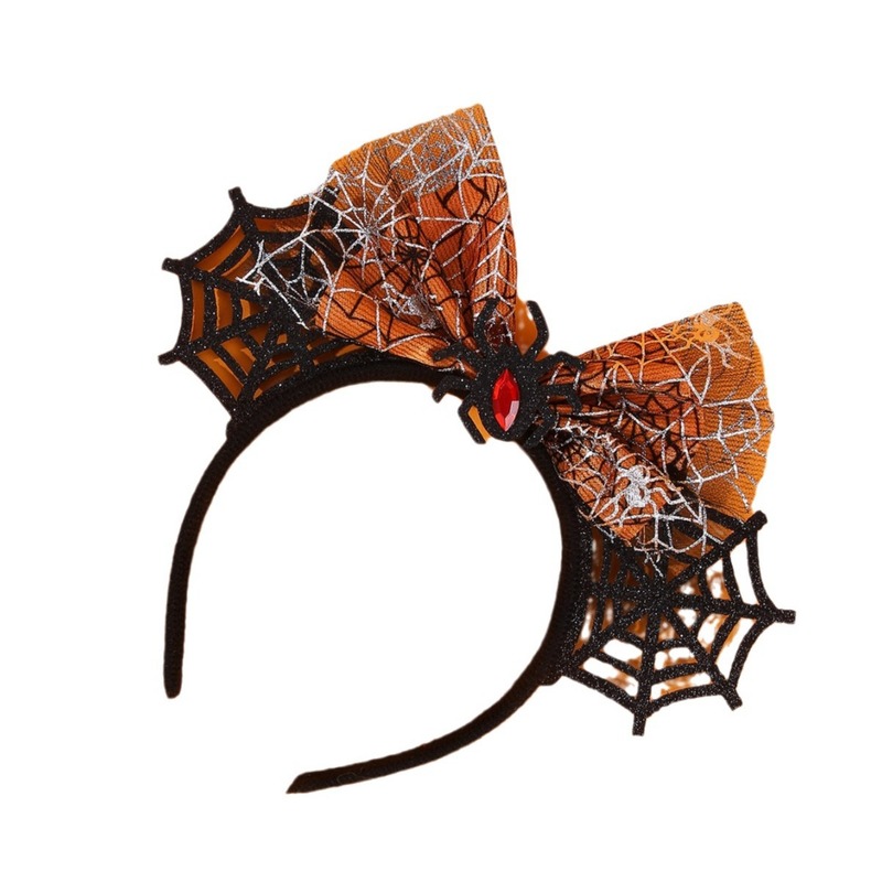 Tiara de Laço com Teia de Aran - Spider Web Halloween Decoration avaliação e preço