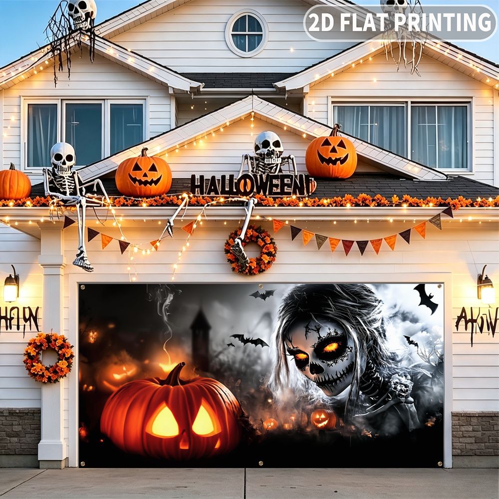 1 unidade de banner para festa - Halloween Skeleton Decoration avaliação e preço