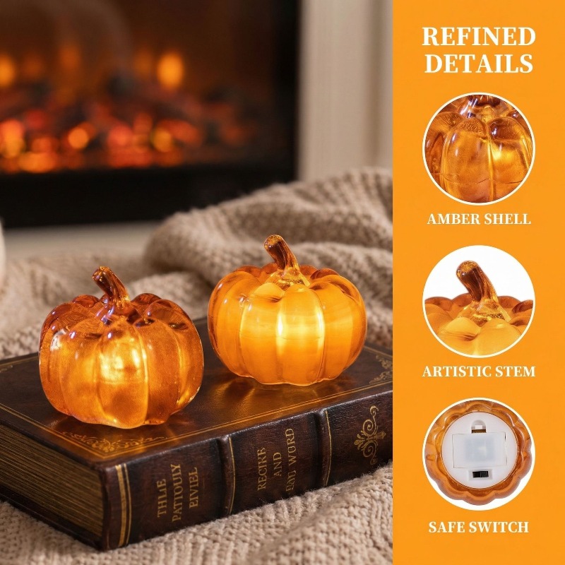 Novas decorações de Halloween  - Halloween Pumpkin Decor Led avaliação e preço