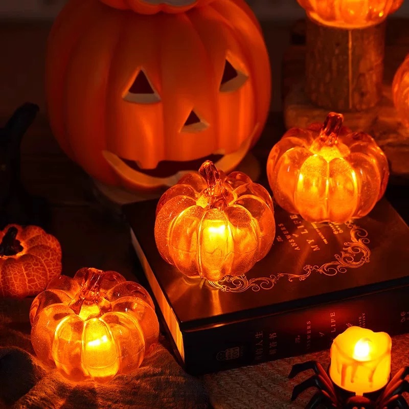 Novas decorações de Halloween  - Halloween Pumpkin Decor Led avaliação e preço