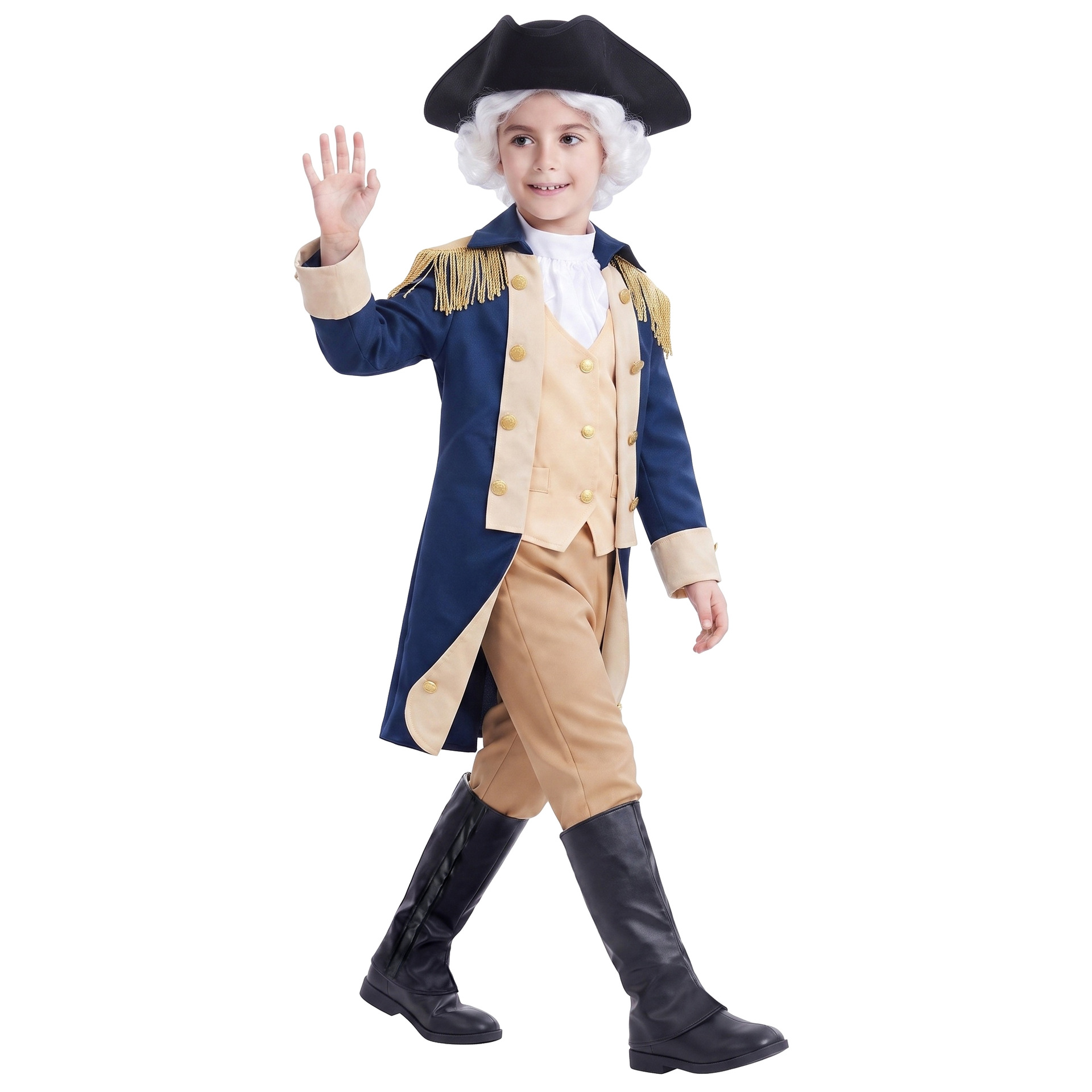 Fantasia Colonial George Washi - Halloween Costume Kids avaliação e preço
