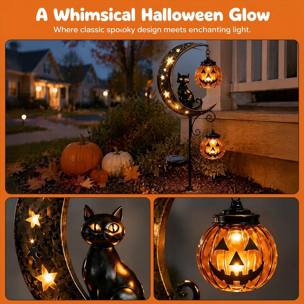 Luz de Jardim Solar de Hallowe - Halloween Pumpkin Decor Led avaliação e preço