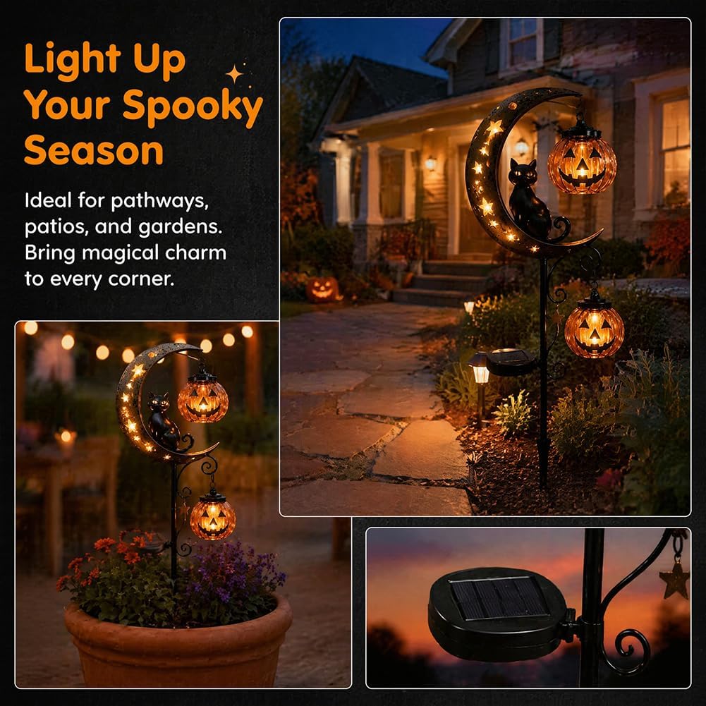 Luz de Jardim Solar de Hallowe - Halloween Pumpkin Decor Led avaliação e preço