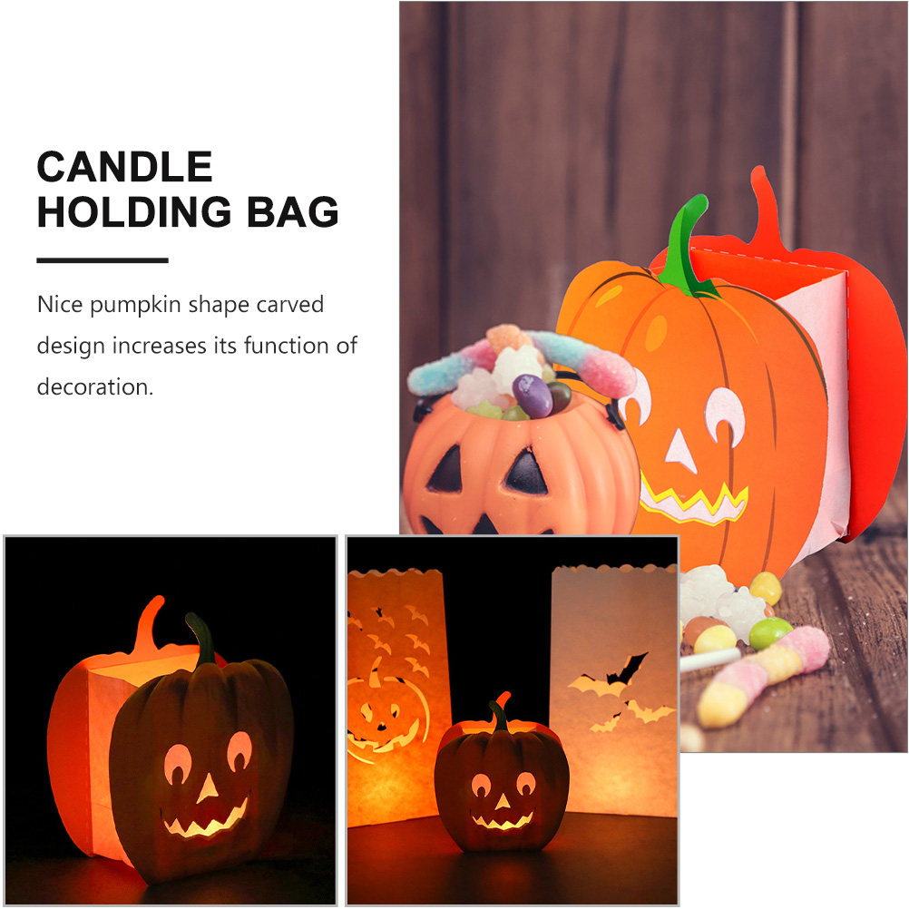 12 Sacos Decorativos em Forma  - Halloween Pumpkin Decor Led avaliação e preço