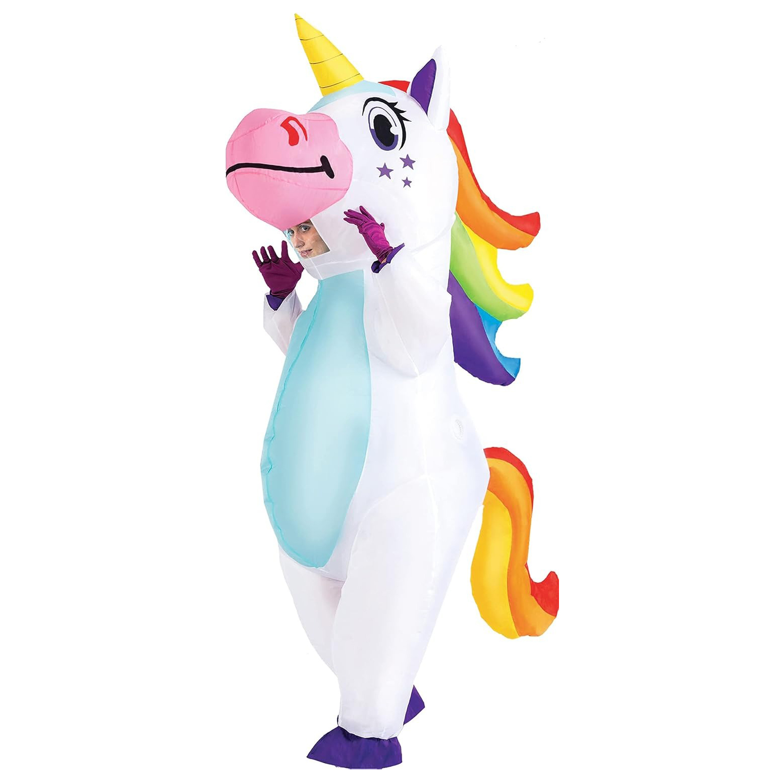 Fantasia Inflável de Unicórnio - Halloween Costume Adult avaliação e preço