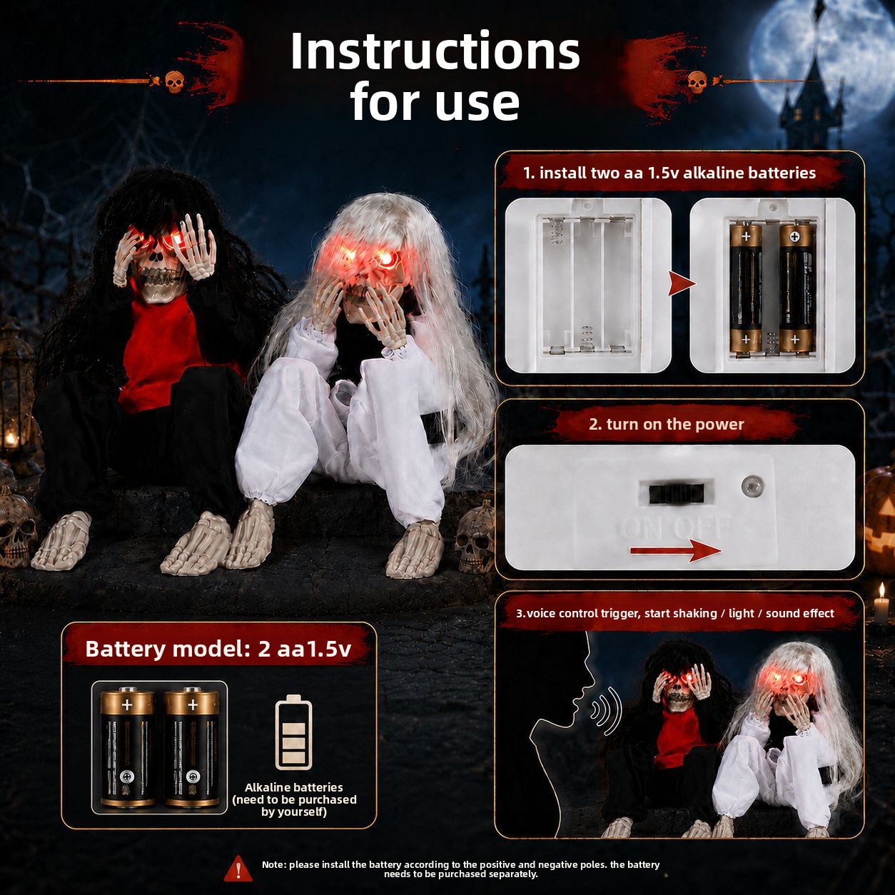Enfeite de esqueleto para jard - Halloween Skeleton Decoration avaliação e preço