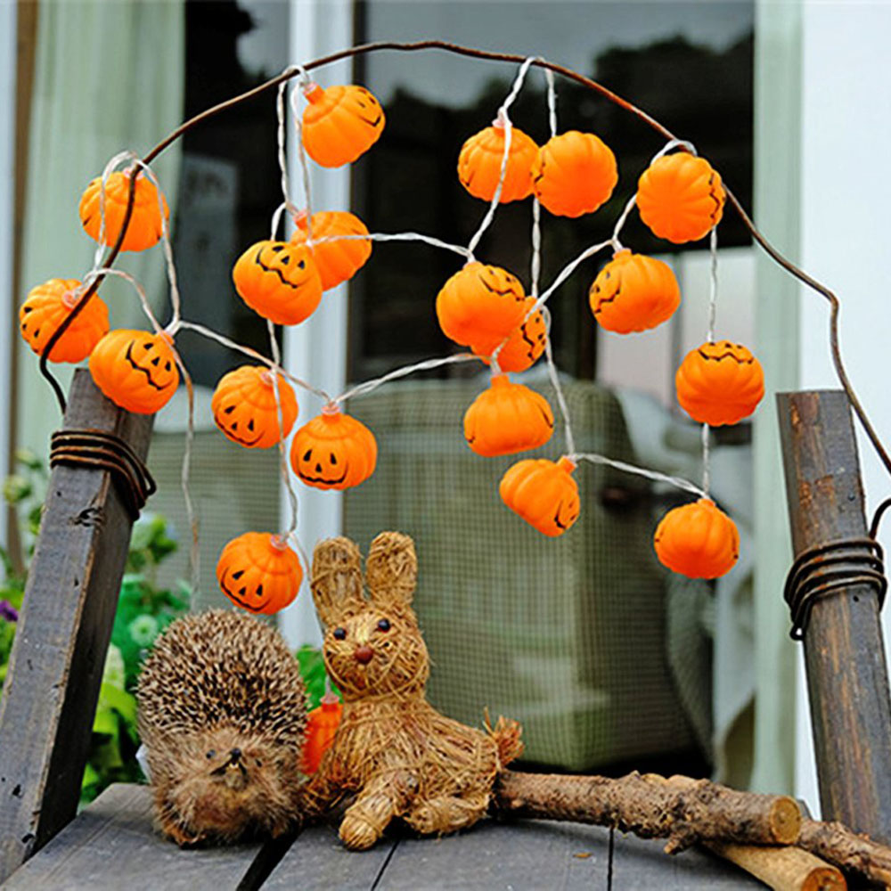Halloween 3d abóbora led luzes - Halloween Led String Lights Orange avaliação e preço