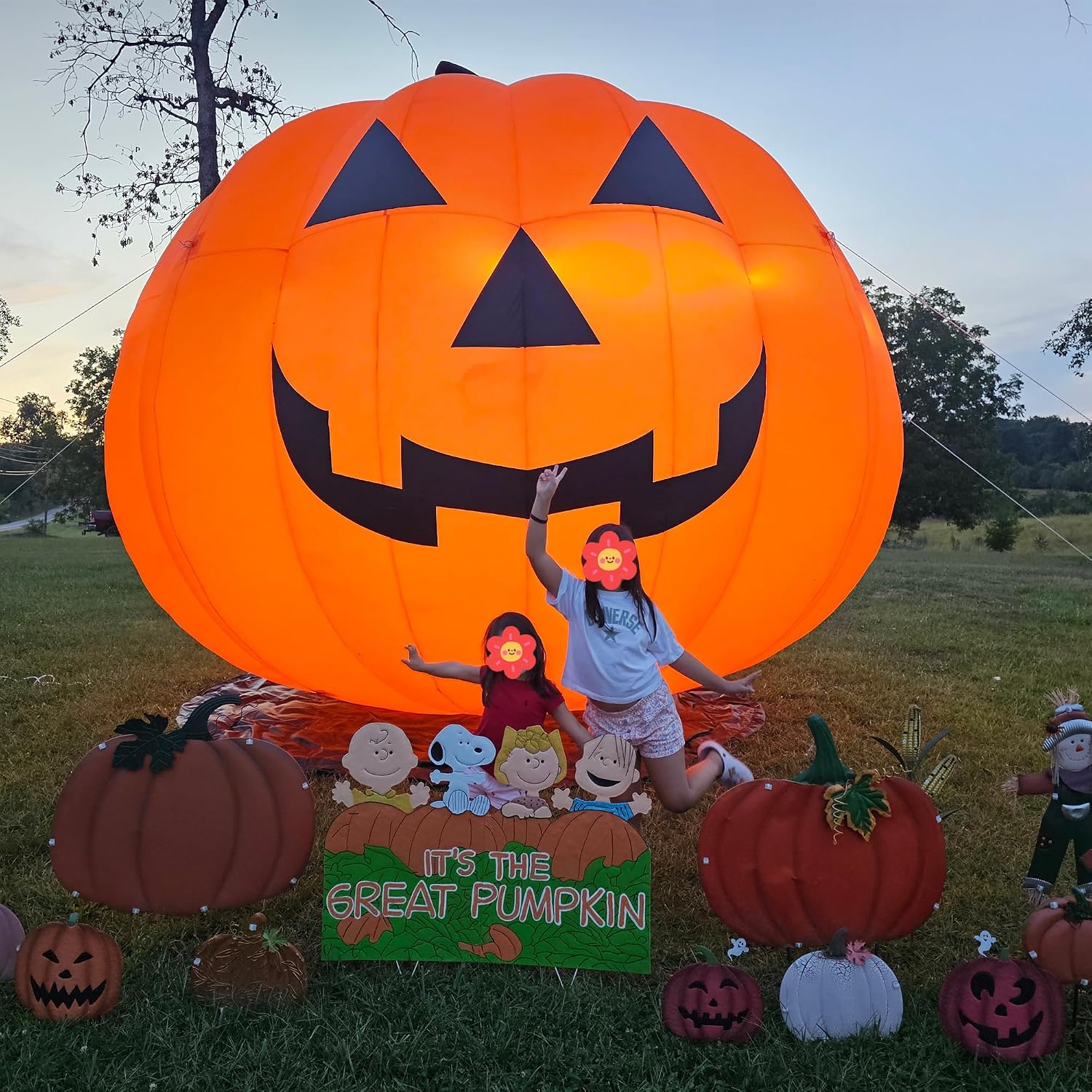 Decorações Infláveis de Abóbor - Halloween Pumpkin Decor Led avaliação e preço