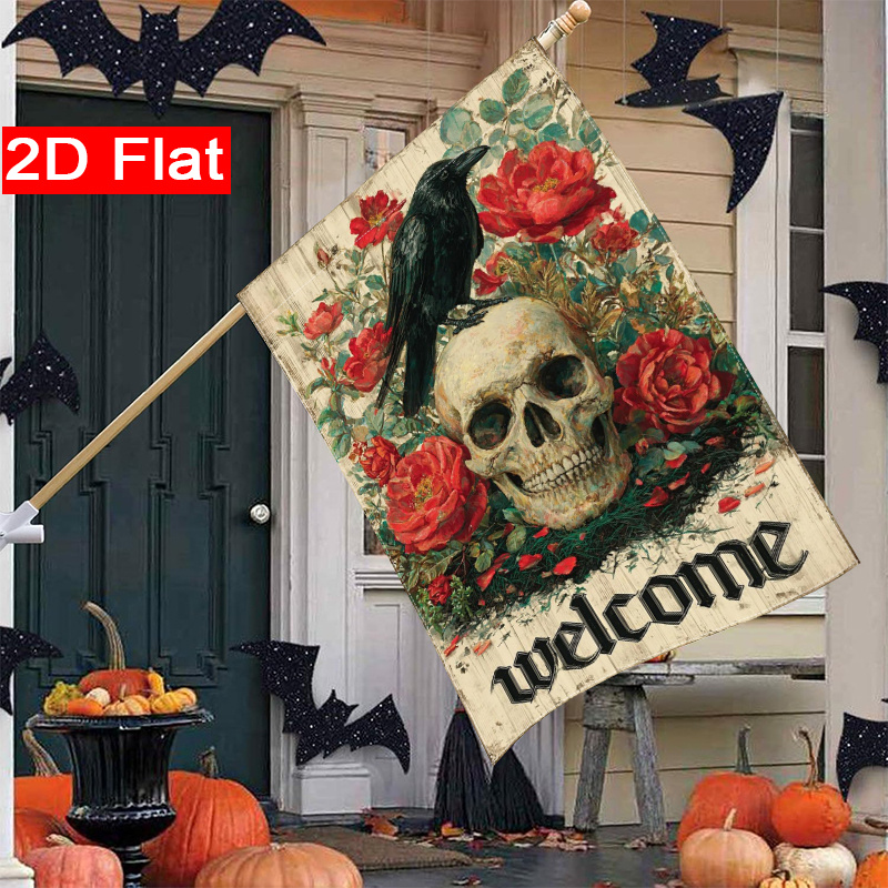 Bandeira de jardim 2D plana –  - Halloween Skeleton Decoration avaliação e preço