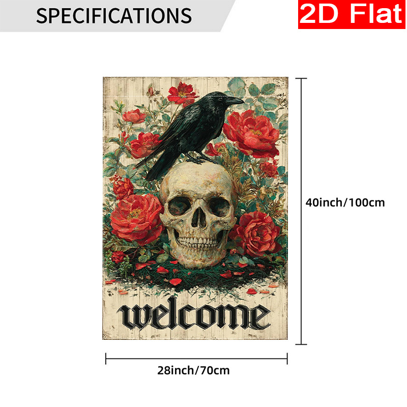 Bandeira de jardim 2D plana –  - Halloween Skeleton Decoration avaliação e preço
