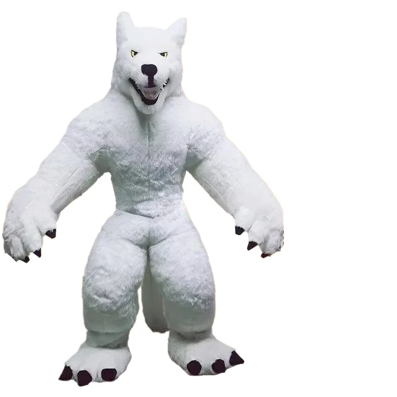 Fantasia de Mascote Lobo Cinza - Halloween Costume Adult avaliação e preço