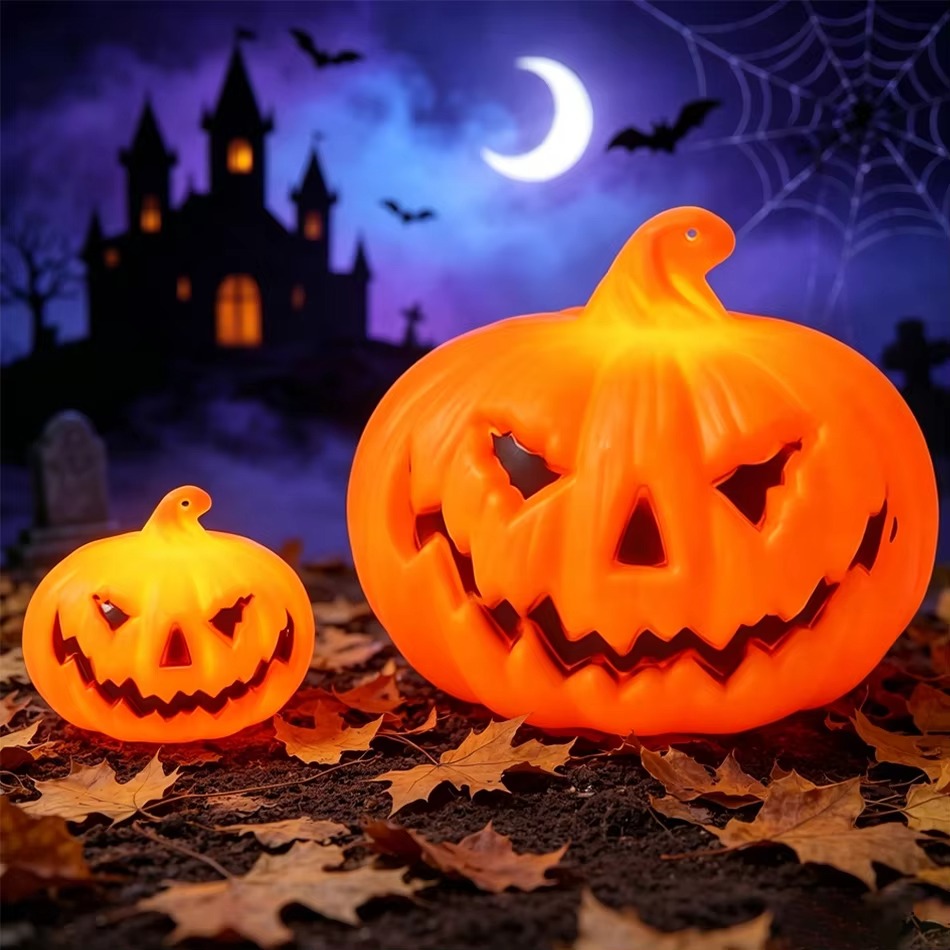 Lâmpada LED em Forma de Abóbor - Halloween Pumpkin Decor Led avaliação e preço